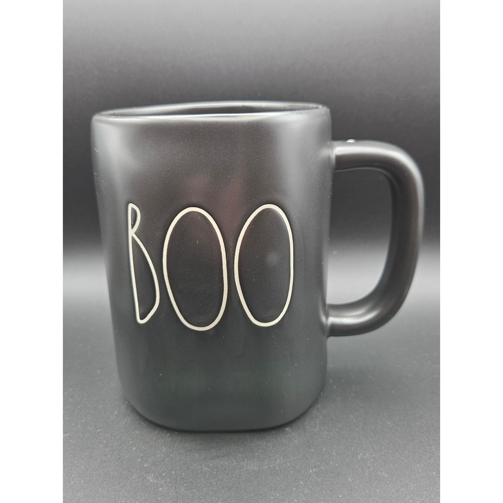 Rae Dunn Artisan Collection by Magenta Black BOO Mug Halloween